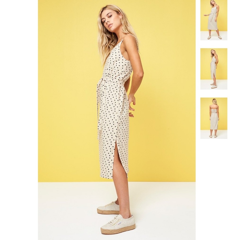 Minkpink pip button side slipe dress - natural - Picture 2 of 3